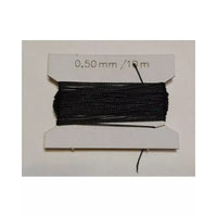Photo of Seahorse Black Rigging Rope in various sizes and lengths for model ships and sailboats.