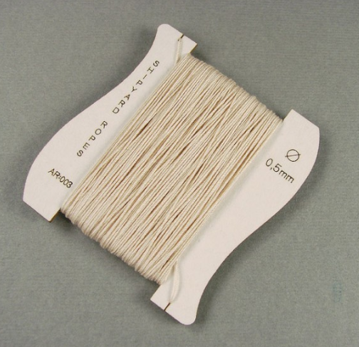 Photo of Shipyard's 0.5mm Rope, 25 meters long, showcasing its fine quality and suitability for detailed model ship rigging and intricate scale work.
