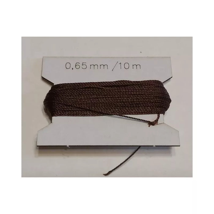 Photo of Seahorse Brown Rigging Rope in various sizes and lengths, ideal for model ships, sailboats, and sailing vessels.