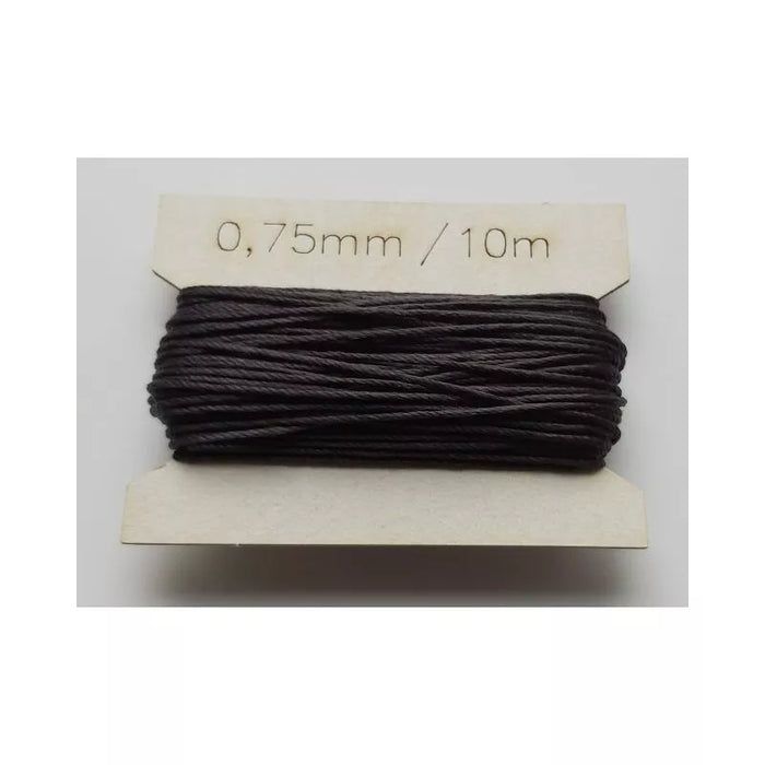 Photo of Seahorse Graphite Rigging Rope in various sizes (0.55mm / 10m and 0.75mm / 10m), ideal for model ships, sailboats, and vessel rigging.