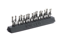 Photo of finely detailed 1:350 scale US Navy WWII resin figures from ION Model, depicting chilling and active deck crew for warship model dioramas.