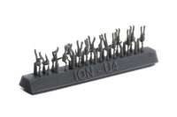 Photo of finely detailed 1:350 scale US Navy WWII resin figures from ION Model, depicting chilling and active deck crew for warship model dioramas.
