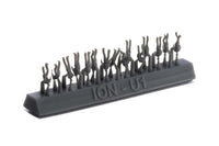 Photo of finely detailed 1:350 scale US Navy WWII resin figures from ION Model, depicting chilling and active deck crew for warship model dioramas.