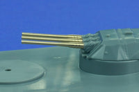 Photo of 1:700 scale metal barrels for Japanese Naval Gun 46 cm/45 (18.1") by RB Model, set of 9 pieces for Yamato-class battleship models.