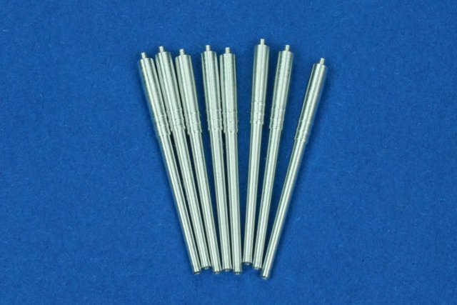Photo of metal barrels for Japanese Naval Gun 41 cm/45 (16.1") in 1:350 scale, compatible with IJN Nagato, IJN Kaga, IJN Amagi, and IJN Kii Classes.