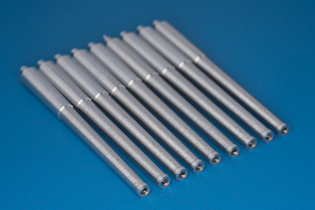 Photo of 1:350 scale Italian Naval Gun 381mm (15”) L/50 M1934 metal barrels by RB Model, set of 9, for Littorio-class battleship models.