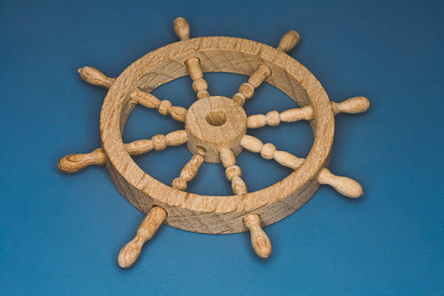 Photo of RB Model 13135 Wooden Steering Wheel with 8 Spokes - 35mm Diameter