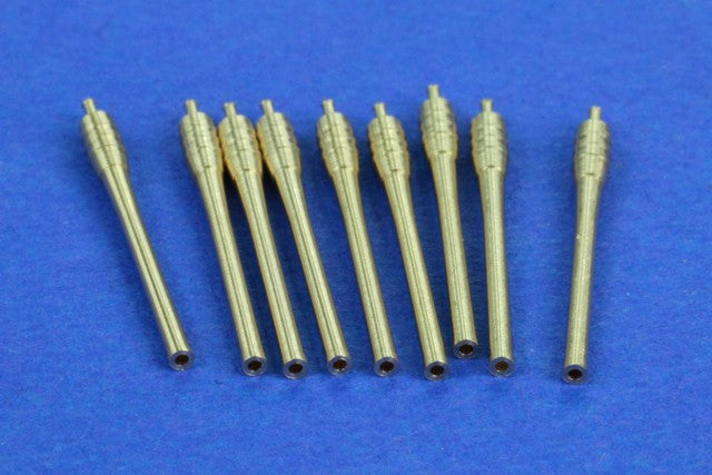 Photo of 1:700 scale metal barrels for Japanese Naval Gun 46 cm/45 (18.1") by RB Model, set of 9 pieces for Yamato-class battleship models.