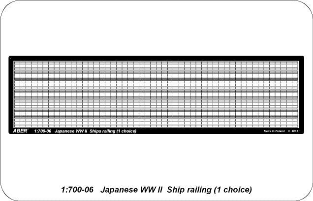 Photo of ABER RE-700-05 German WWII Ship Railing 1:700 Scale – finely etched brass detailing set for model ships.