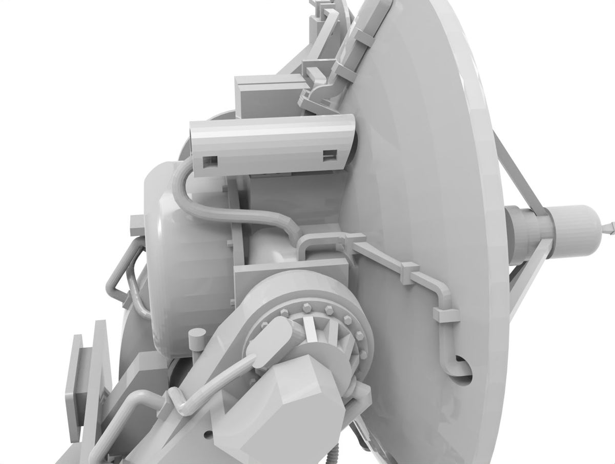 Photo of AN/SPG-60 Illumination Radar 1/350 scale resin model set by HS Model HSM-U350070S showing six detailed 3D printed radar units