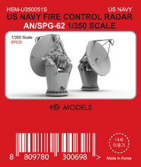 Photo of 1/350 scale US Navy Fire Control Radar AN/SPG-62 3D printed resin set by HS Model
