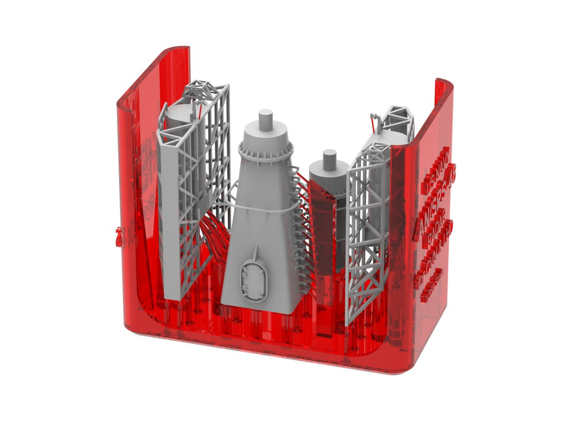 Photo of AN/SPS-48 Radar 1/350 Scale 3D Printed Resin Set with Photo Etching by HS Model HSM-U350043S