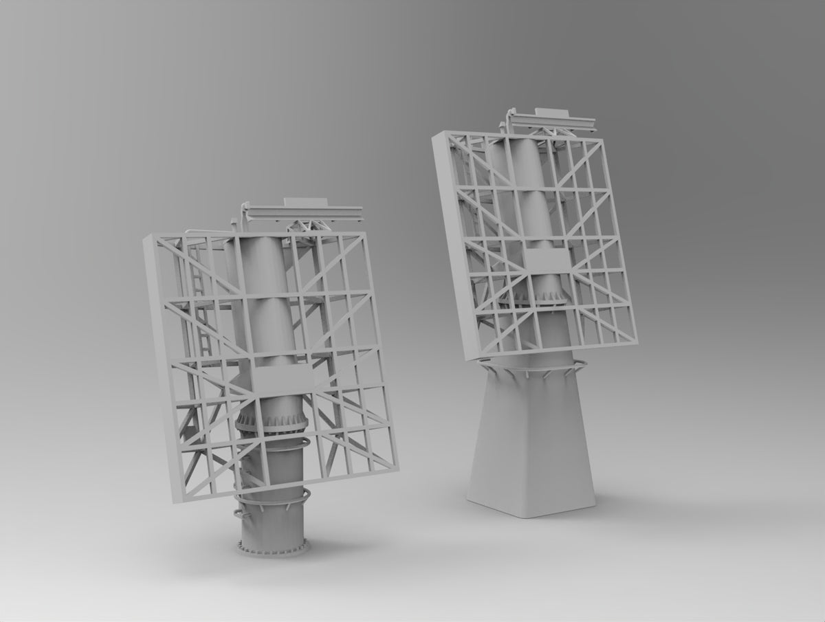 Photo of AN/SPS-48 Radar 1/350 Scale 3D Printed Resin Set with Photo Etching by HS Model HSM-U350043S