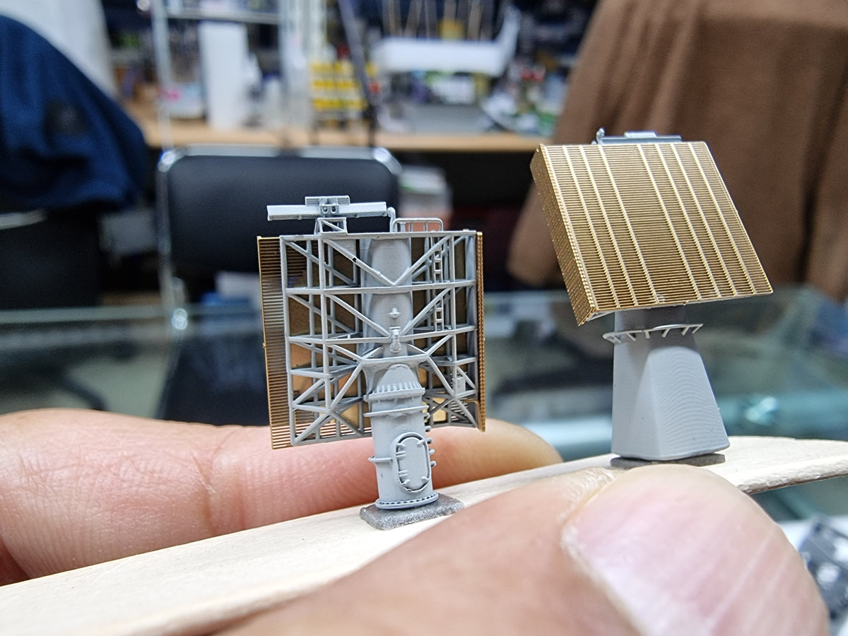 Photo of AN/SPS-48 Radar 1/350 Scale 3D Printed Resin Set with Photo Etching by HS Model HSM-U350043S