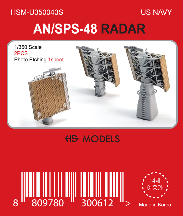 Photo of AN/SPS-48 Radar 1/350 Scale 3D Printed Resin Set with Photo Etching by HS Model HSM-U350043S