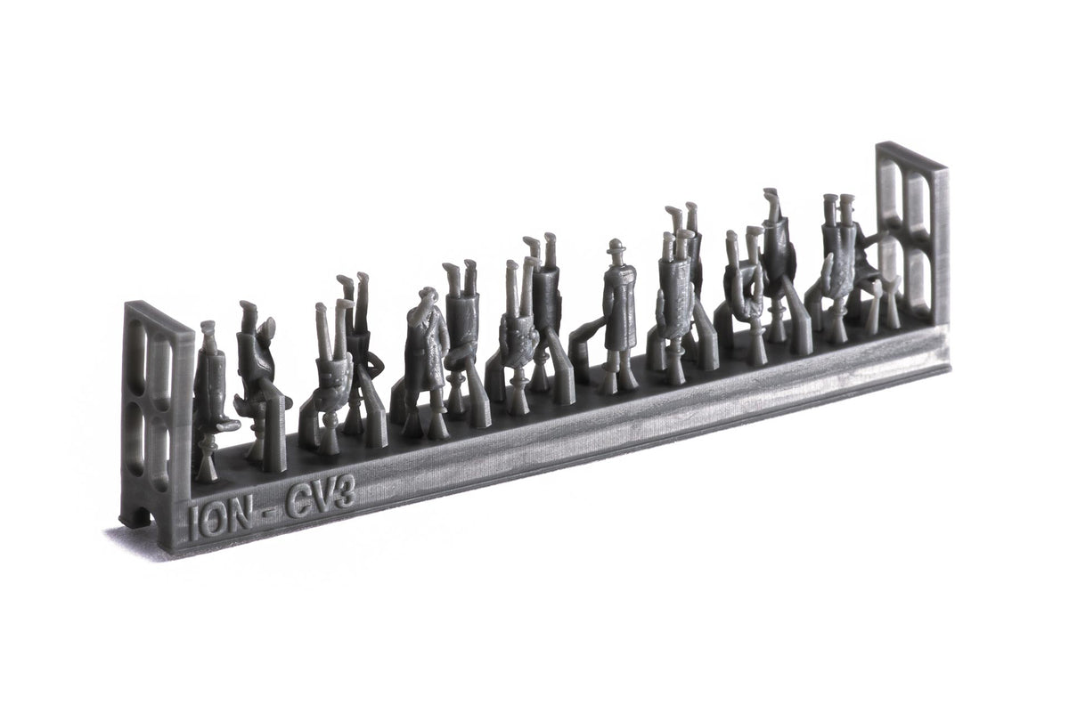 Photo of finely detailed 20th Century Civil Ship Passengers & Crew 1:250 scale resin figures, featuring 76 figures for historical passenger liners & ship models.