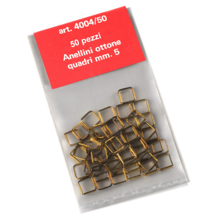 Photo of Amati B4004,50 Square Brass Rings 5mm 10pcs - Model Ship Parts