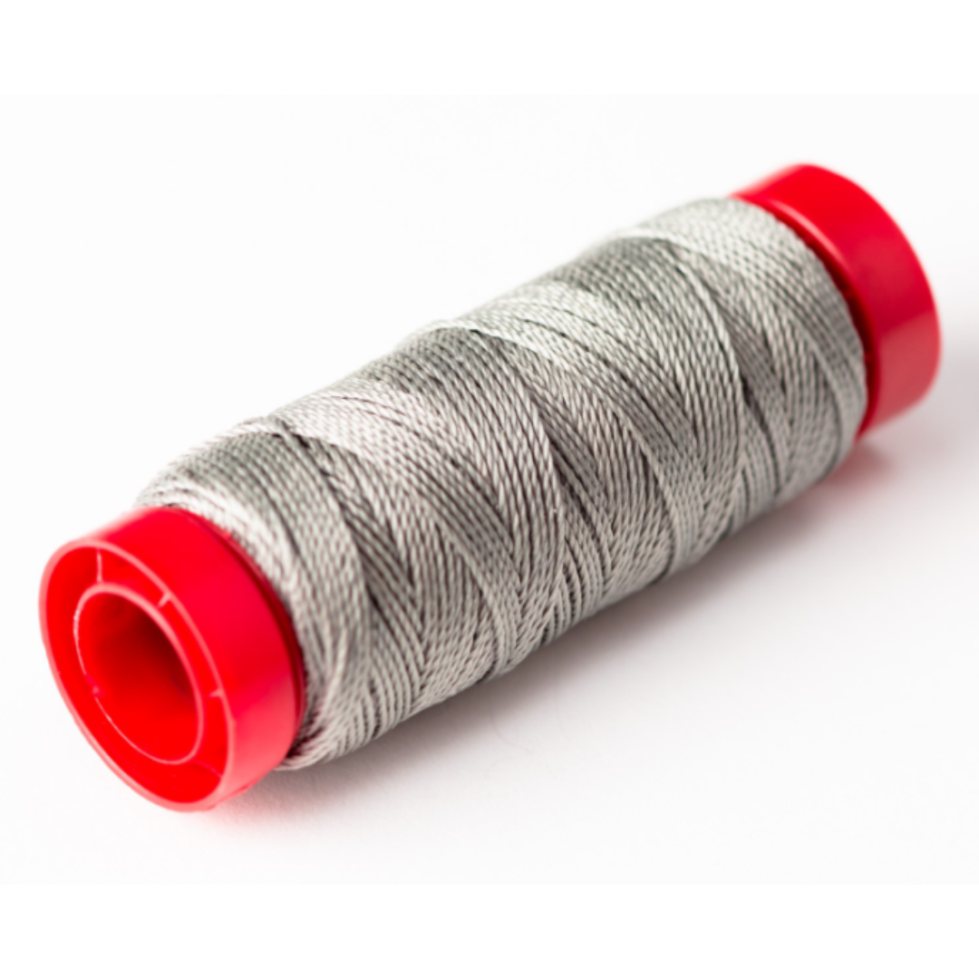 Photo of Amati B4127,06 gray rope, showing the texture and color detail on a white background.