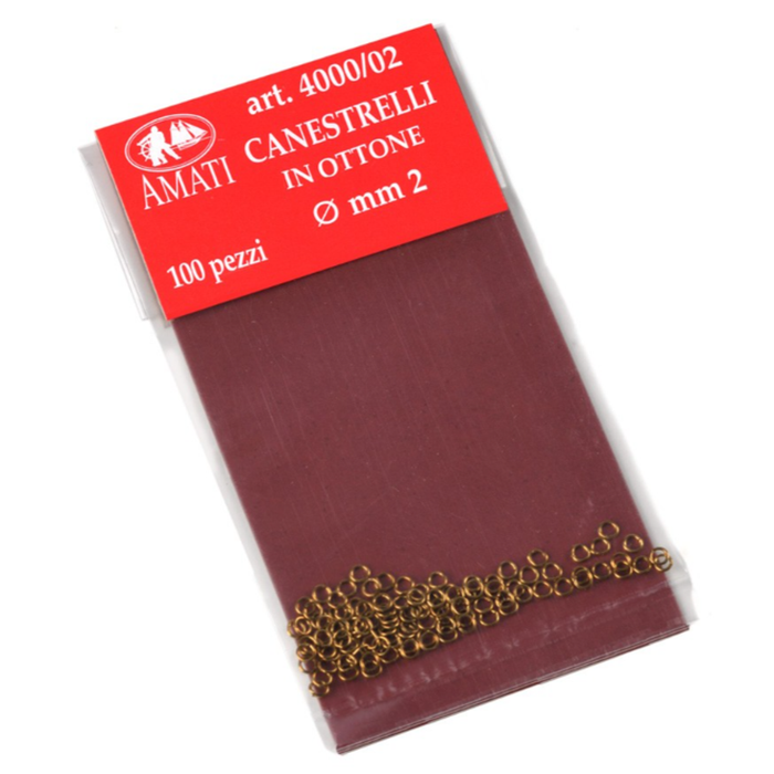 Photo of Amati B4000,02 Brass Split Rings 2mm 20pcs for model crafting