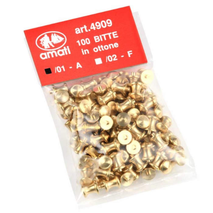 Photo of Amati B4909/01 Metal Bollards Type A 7x6mm (10 pieces) for model ships