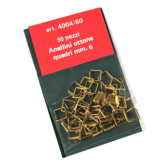 Photo of Amati B4004,60 Square Brass Rings 6mm - 10pcs