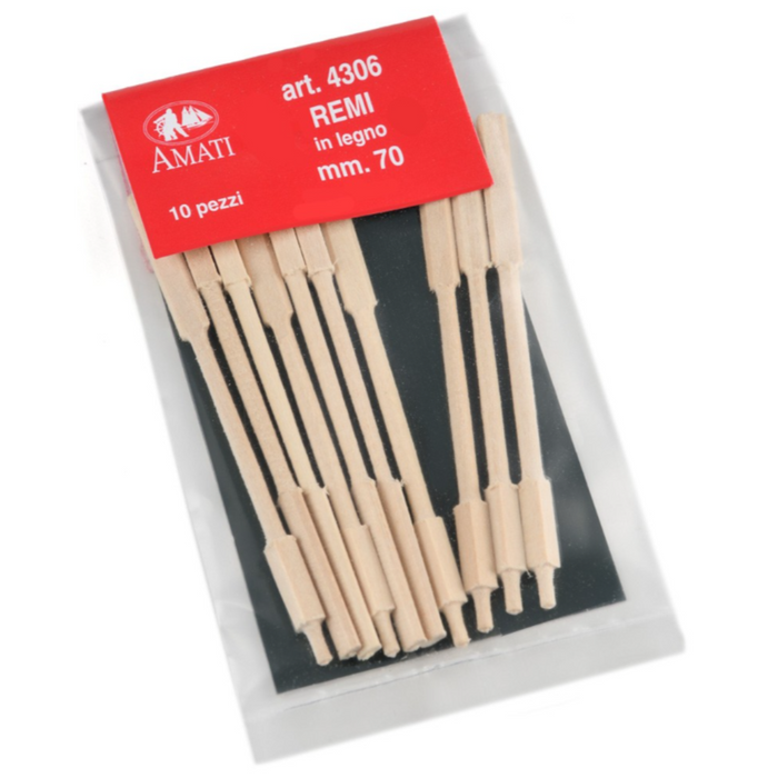 Photo of Amati B4306 Wooden Oars, 70mm length, 2 pieces for model ships