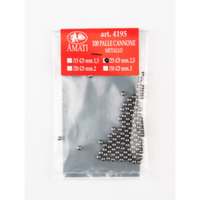 Photo of Amati B4195/25 Metal Cannon Balls 2.5mm (50 Pieces) for Model Ships