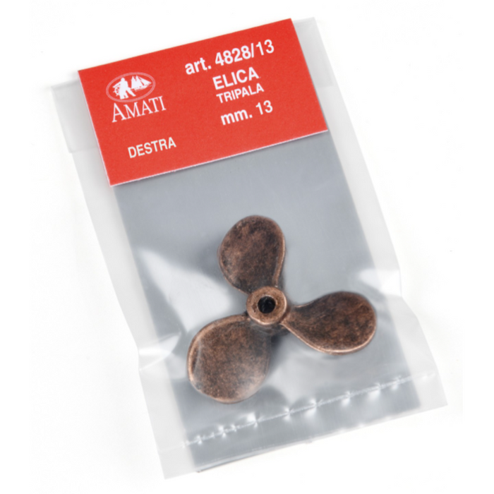 Photo of Amati 12mm 3-Blade Right-Hand Metal Propeller, Model B4828,13