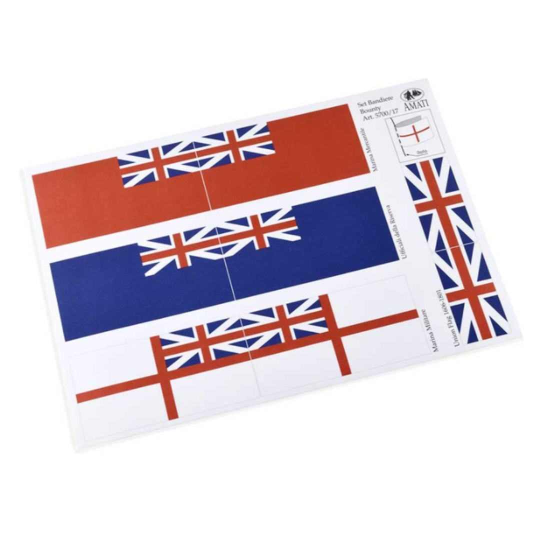 Photo of Amati 1700-1800 British Naval Flags Set, showing detailed craftsmanship and authentic design.