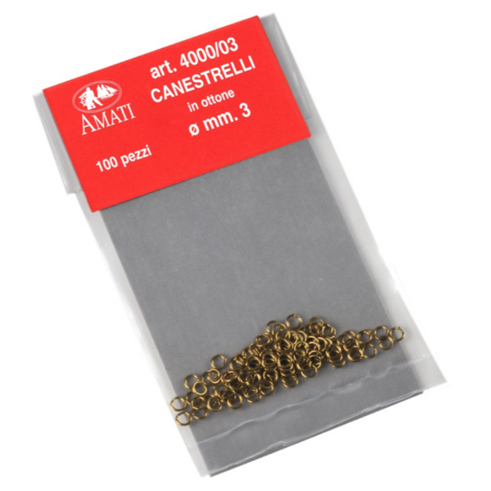 Photo of Amati B4000,03 Brass Split Rings 3mm - 20pcs