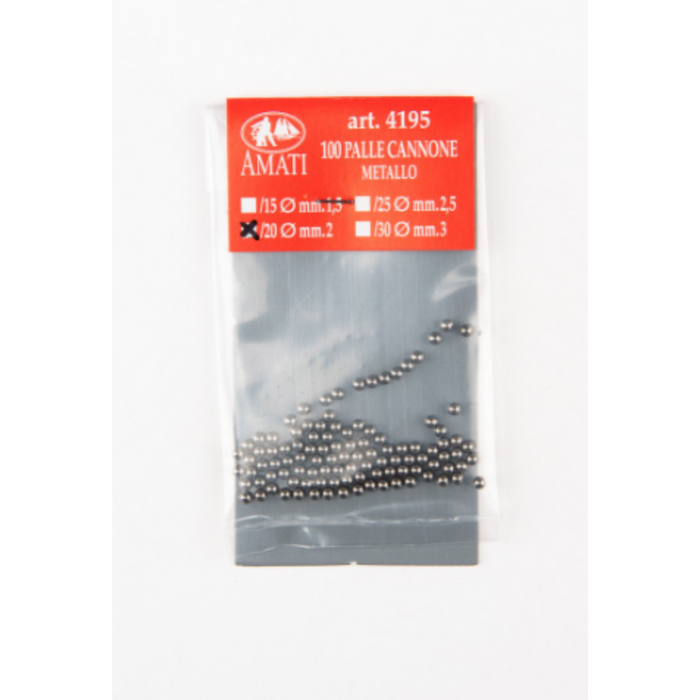 Photo of Amati B4195/20 Metal Cannon Balls 2mm (50 pieces) for model ships.