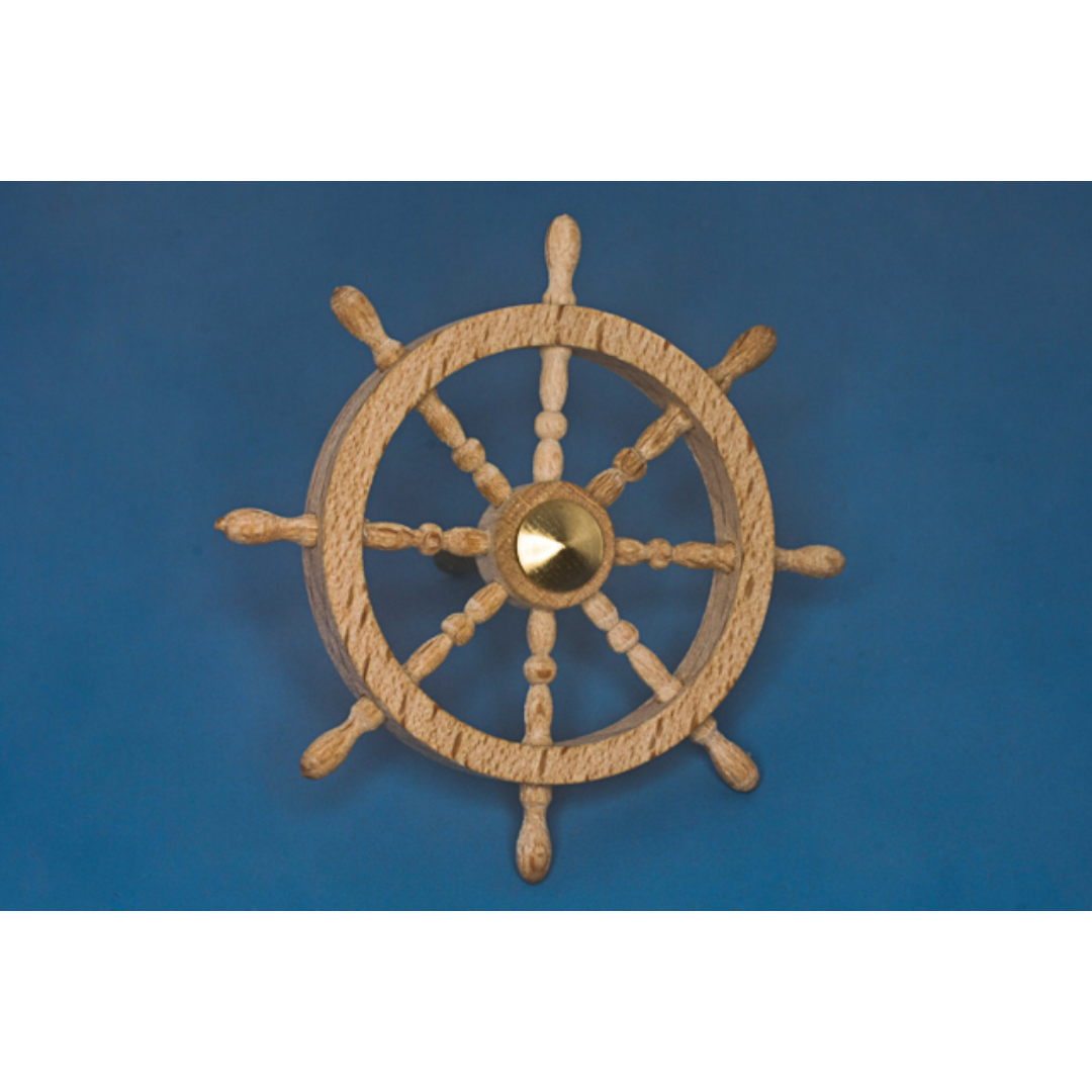 Photo of RB Model 13135 Wooden Steering Wheel with 8 Spokes - 35mm Diameter
