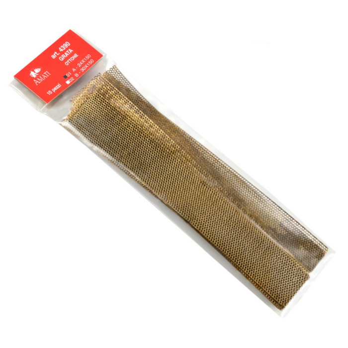 Photo of Amati B4390.01 brass grating, 24x150mm for model ships