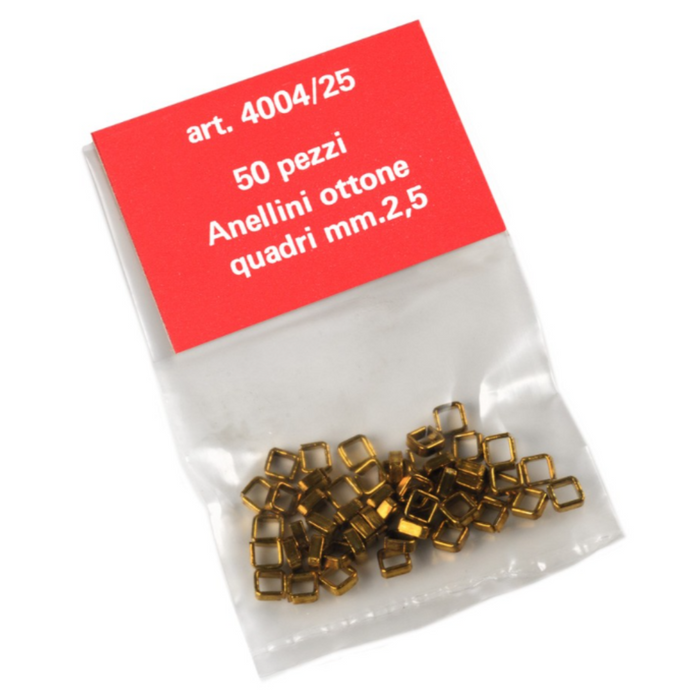 Photo of Amati B4004,25 Square Brass Rings 2.5mm - 10pcs