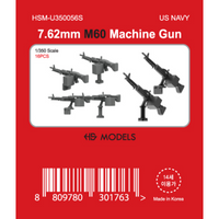 Photo of 7.62mm M60 Machine Gun 1/350 scale resin model set by HS Model HSM-U350056S