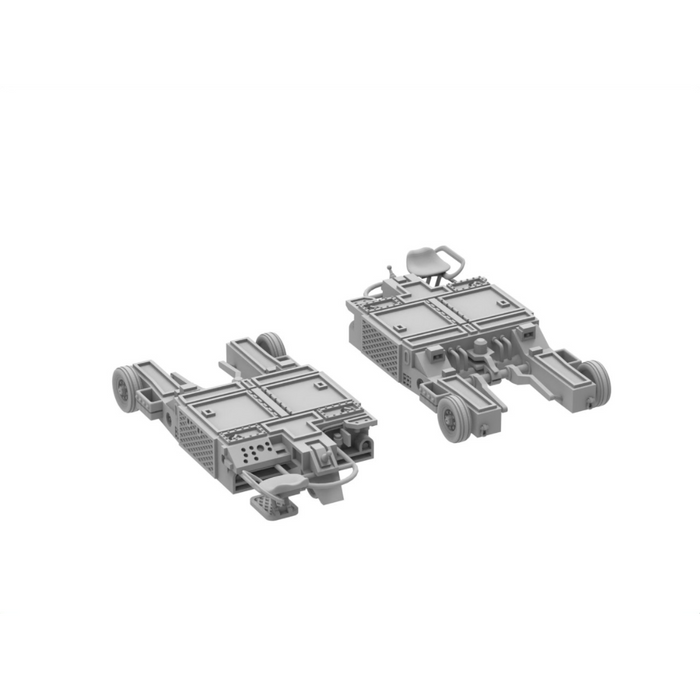 Photo of US Navy A/S32A-32 aircraft tow tractors in 1/350 scale 3D printed resin set by HS Model HSM-U350044S