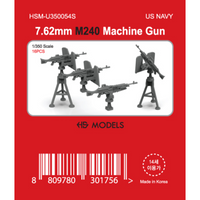 Photo of 1/350 scale 7.62mm M240 machine gun set 16 pieces HS Model HSM-U350054S 3D printed resin