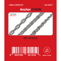 Photo of HS Model 1/350 scale anchor chain set HSM-U350037S with resin parts and metal chain