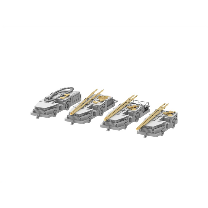Photo of HS Model US Navy MD-3 Tractors short and long type 1/350 scale resin set with photo-etched parts