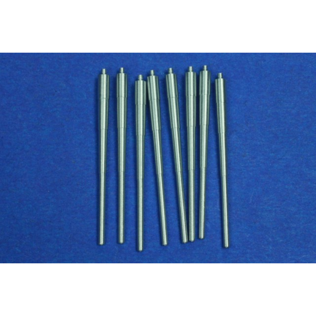 Photo of metal barrels for German Naval Gun 20.3 cm (8") L/60 in 1:350 scale by RB Model, set of 8 pieces.