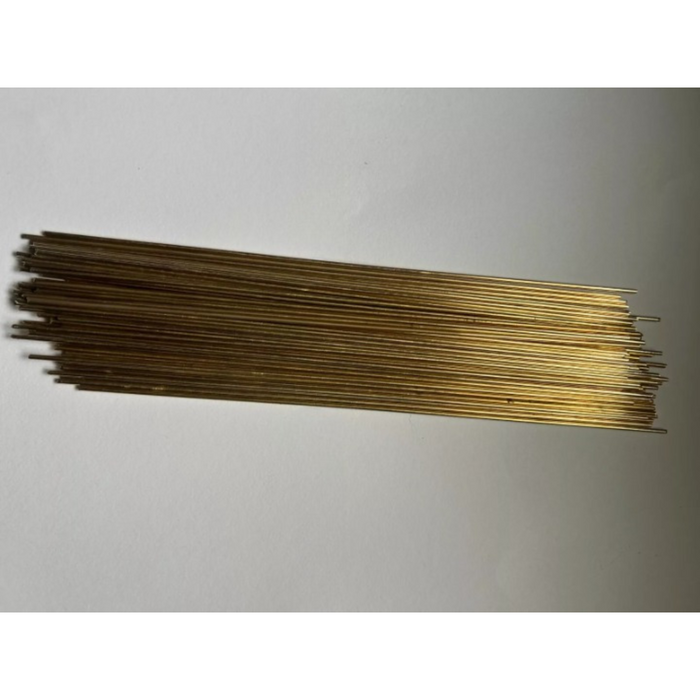 Photo of 10 brass modeling wire rods, 300mm long and 2.4mm thick, ideal for scale models and hobby crafting