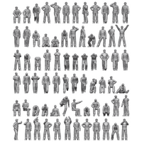 Photo of US Navy Carrier Personnel & Pilots Set 1:200 (ION U200-001) – a collection of 72 finely detailed resin figures for aircraft carrier model dioramas.