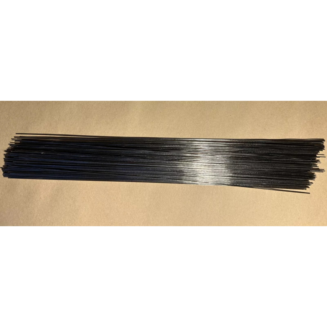 Photo of stainless steel modeling wire rods, 300mm long and 1.6mm thick, displayed in a 10-piece set for model-making and hobby projects.