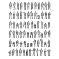 Photo of 1:250 scale Kriegsmarine WWII warship personnel set, showing 72 highly detailed 3D-printed resin figures in various poses and uniforms.