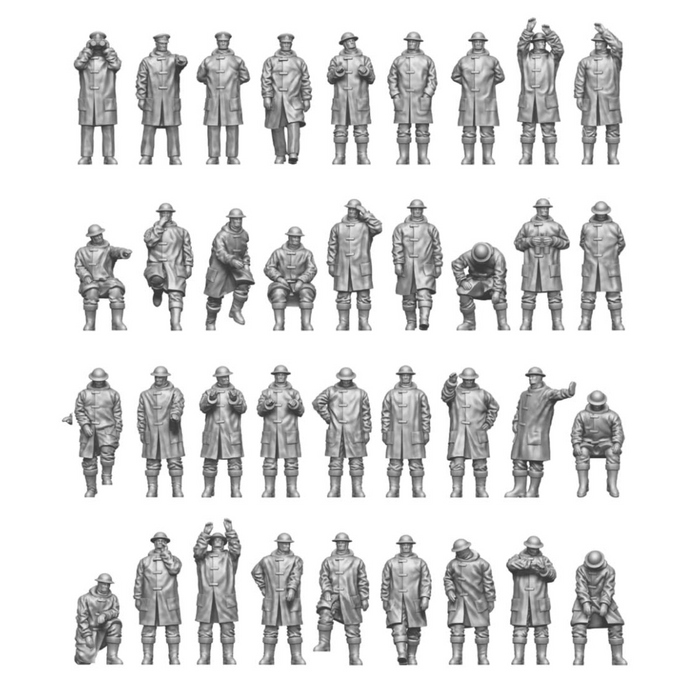 Photo of 1:144 scale Royal Navy personnel in bad weather gear – ION Models Set R144-002