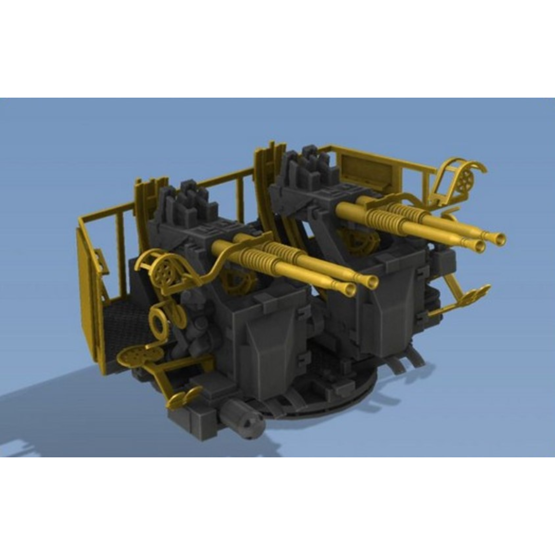 Photo of US Navy 40mm/56 Bofors Quadruple Mount ver.2 with Mk-51 Director, 1:350 scale model upgrade kit by Master.