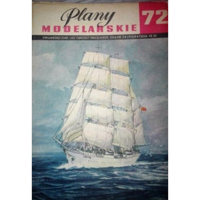 Vintage 1976 blueprints of the Russian Sailboat 'Towariszcz' by LOK Publishing, showing detailed construction plans with natural paper discoloration.