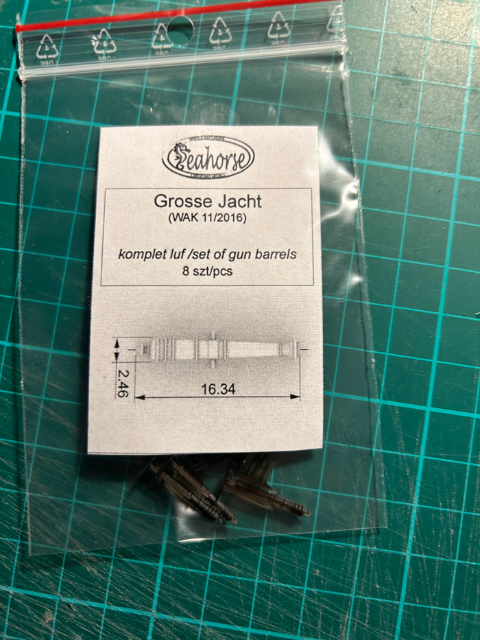 Image showcasing Seahorse's set of barrels for the Grosse Jacht scale model, highlighting the detailed craftsmanship and historical accuracy designed to enhance scale maritime projects.