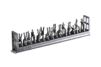 Photo of finely detailed 1:200 scale Imperial Japanese Navy carrier personnel and pilots resin figures set by ION (J200-002), featuring 74 miniatures for ship model dioramas.