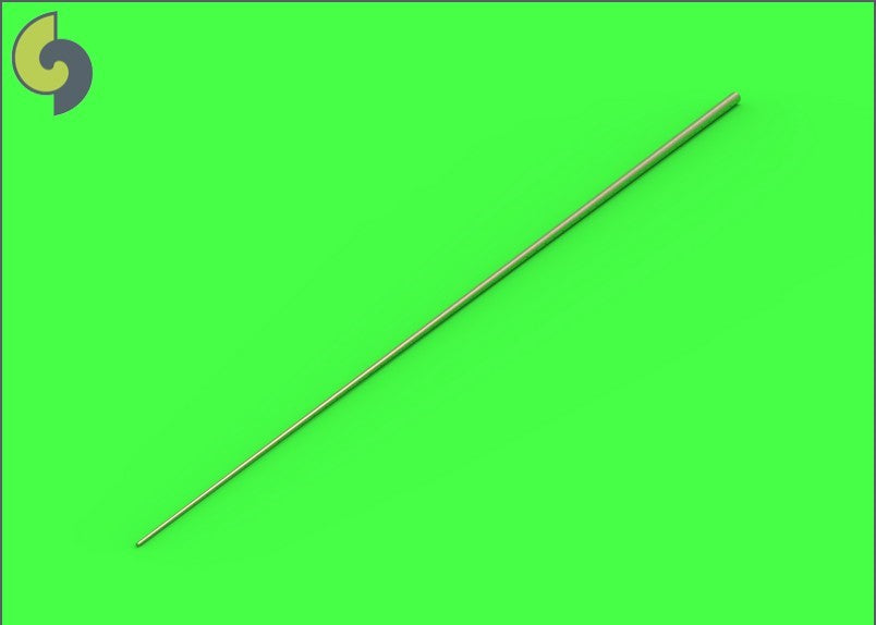 Photo of Metal Universal Tapered Masts Set No. 1 (100mm each, brass, by Master SM-350-089) for ship models and scale modeling projects.